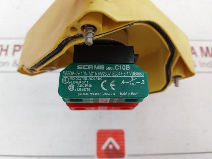 Scame 590.C01B Emergency Stop Push Button Vde0660 A600 P300 6A/230V