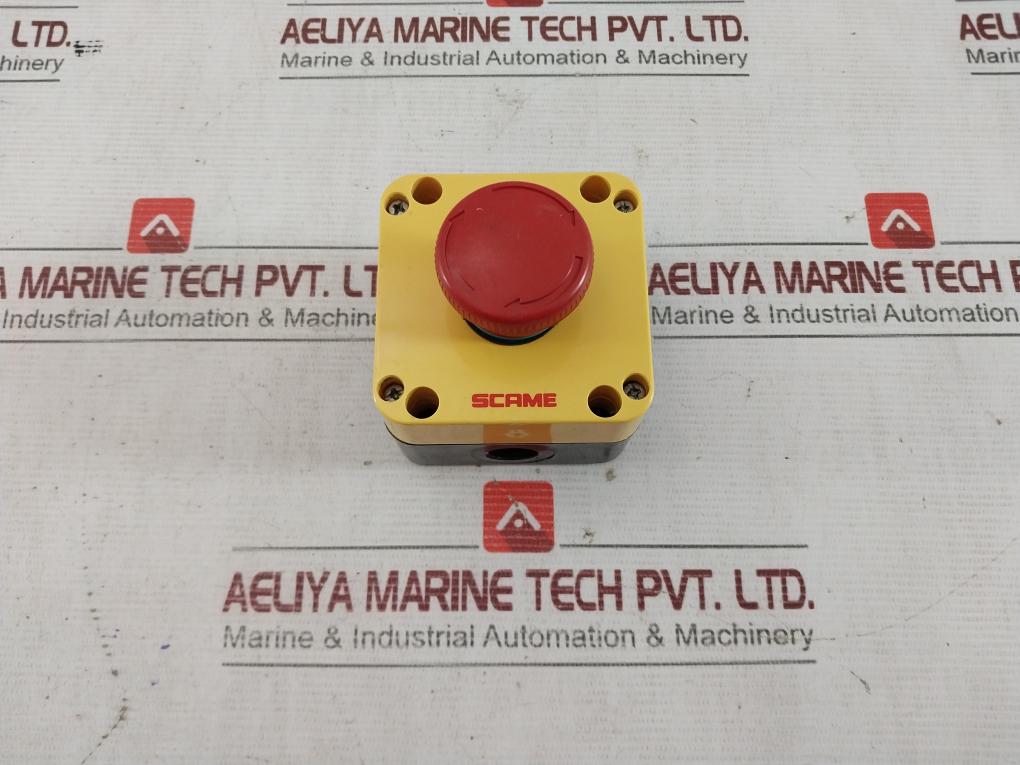 Scame 590.Pl004001 Emergency Push Button Contact 16A 690V 600V Ac Iec 947-5-1