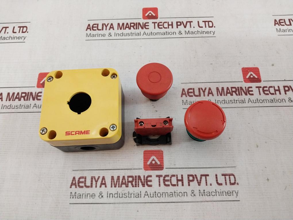 Scame 590.Sc250 Mushroom Head Operator Stop Push Button Switch 600V Ac Max