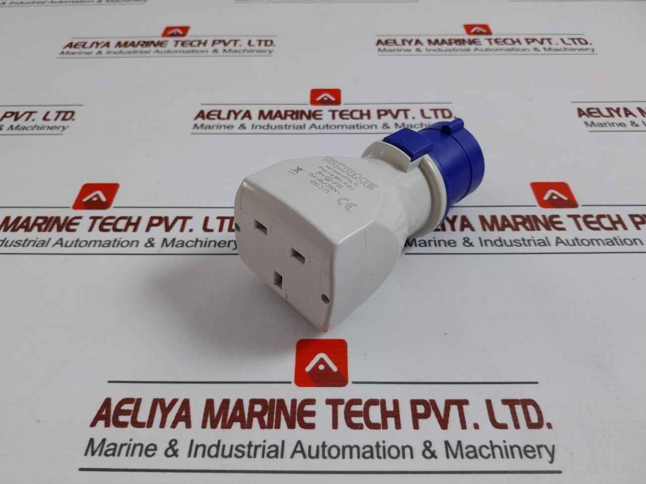 Scame 610.375 Industrial Power Connector Adapter Plug, Socket 13A-6H/250V