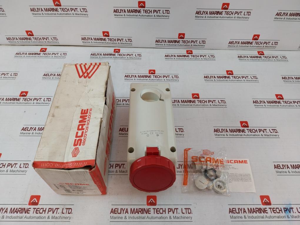 Scame Serie Advance 2 561.32864 Interlocked Socket-red 690V 50Hz 3P-ith 40A