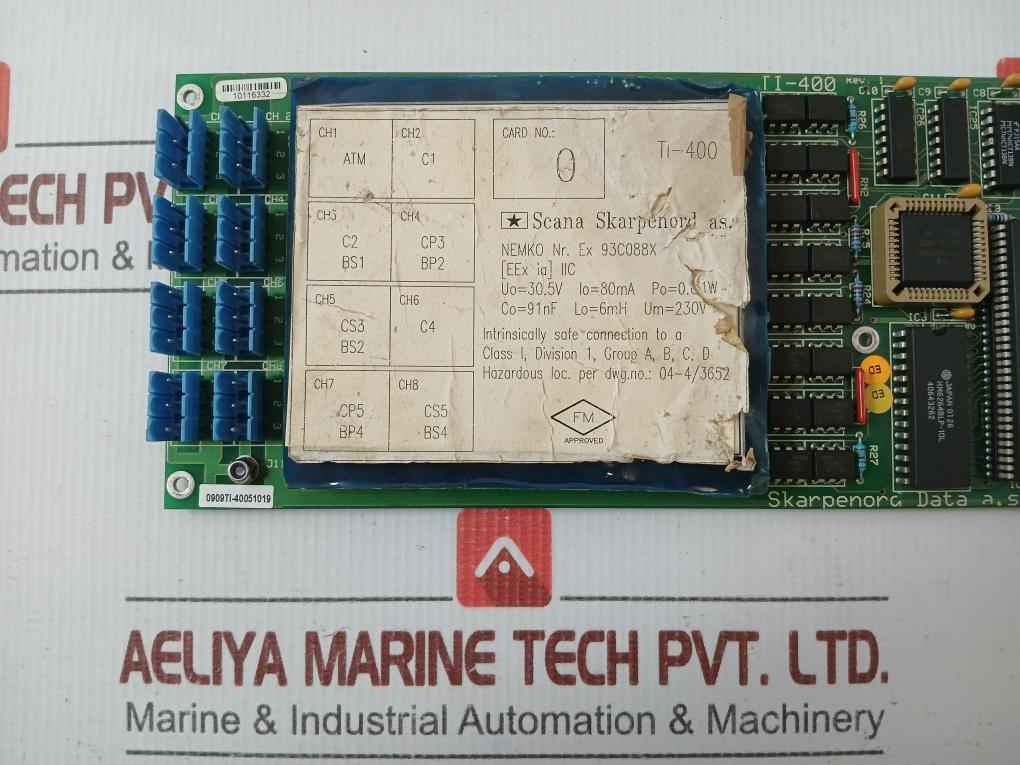 Scana Skarpenord Monitoring Control Pcb Module Ti-400 Output 30.5V