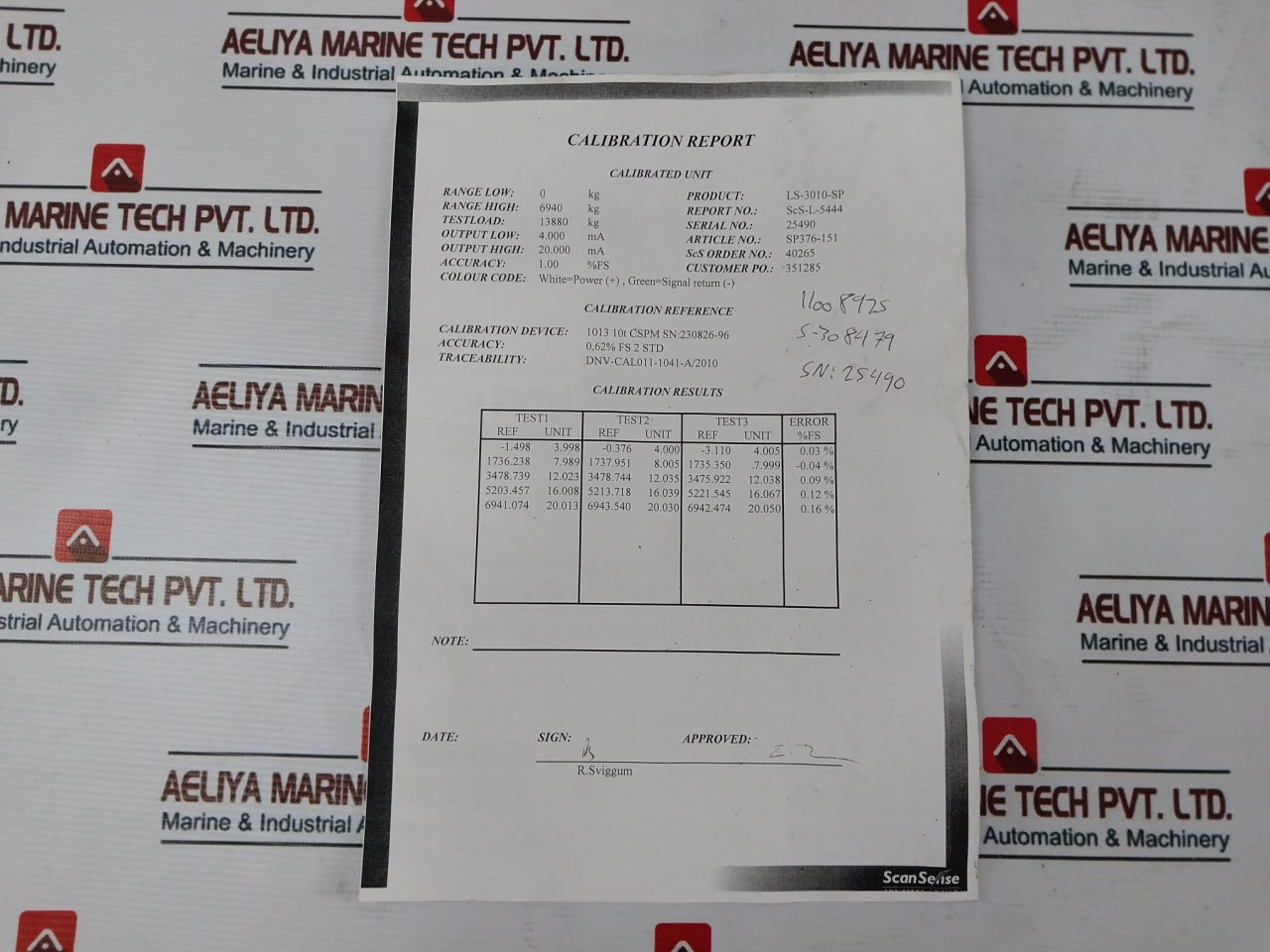 Scansense Ls-3010-sp Shear Pin Loadcell