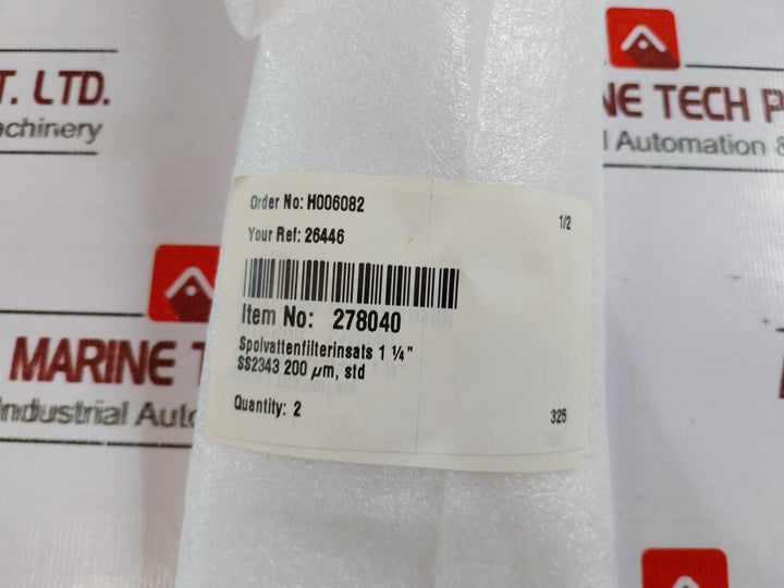 Scanship 60-9999 Flush Water Filter Insert Ss2343 200 Μm 1 1/4” 278040