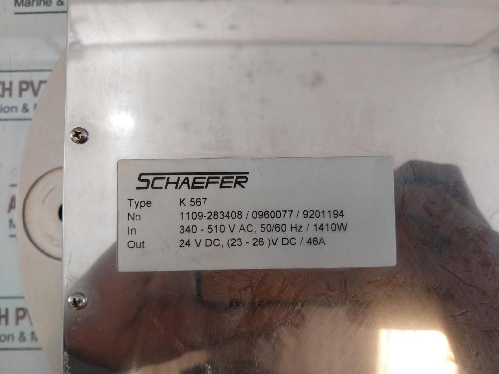 Schaefer K 567 Power Supply 340-510Vac 50/60Hz 1410W