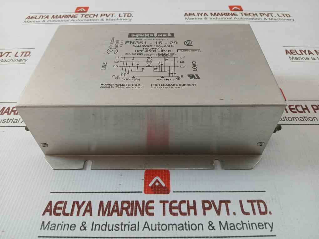 Schaffner 50-60 Hz Power Line Filter Fn351-16-29