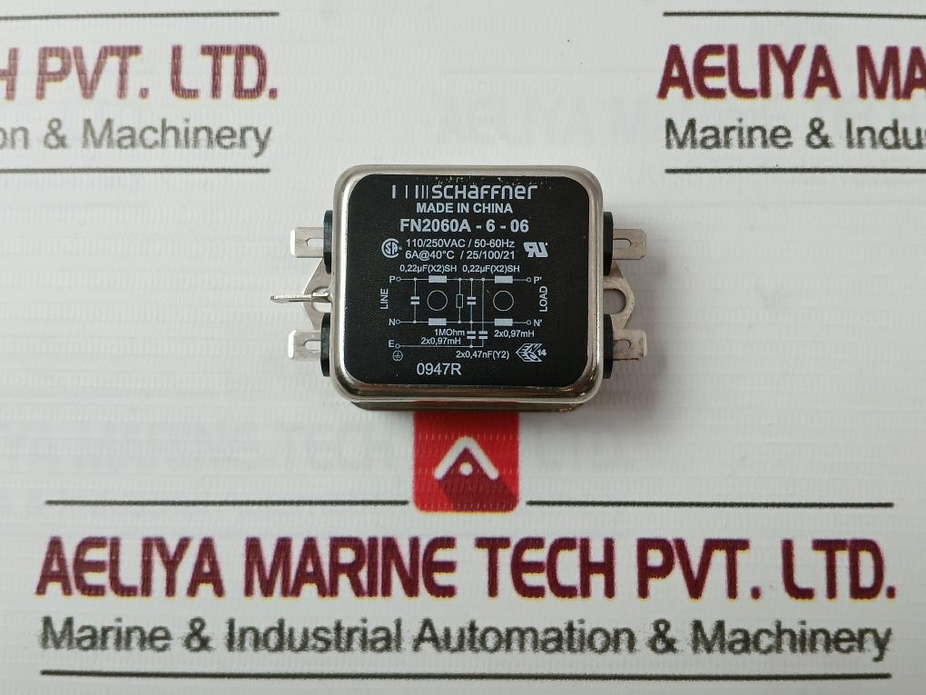 Schaffner Fn2060A-6-06 Multi-stage General Purpose Ac/Dc Emc/Rfi Filter