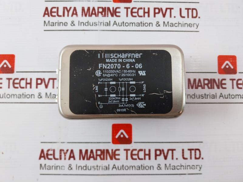 Schaffner Fn2070-6-06 6 A Emc Filter 110/250Vac 50-60Hz