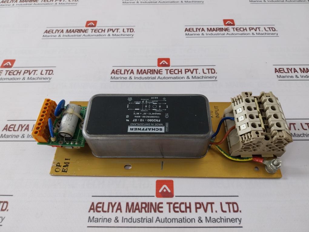 Schaffner Fn2080-10-07 Power Line Filter 110/250Vac/50-60Hz Ha444502A