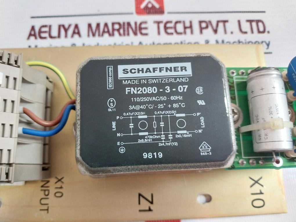 Schaffner Fn2080-3-07 Pcb Card 110/250Vac/50-60Hz