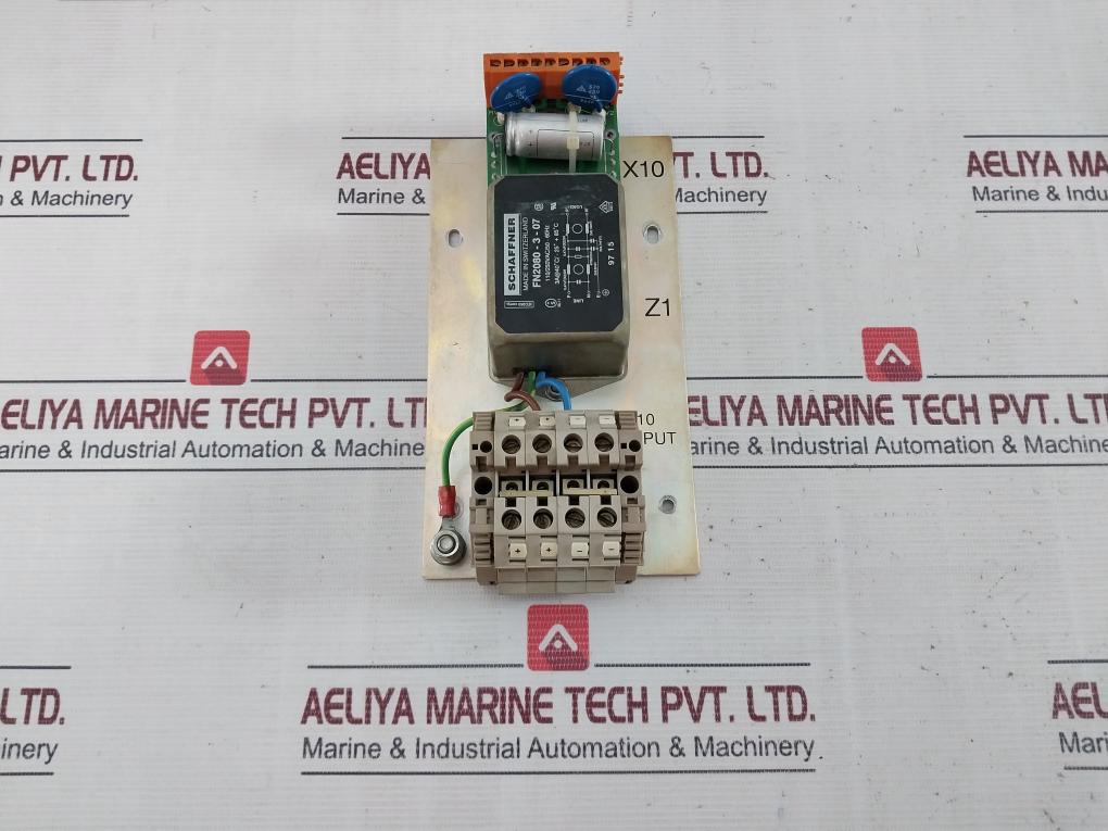 Schaffner Fn2080-3-07 Single Phase Power Line Filter 110/250Vac 50-60Hz