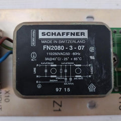 Schaffner Fn2080-3-07 Single Phase Power Line Filter 110/250Vac 50-60Hz