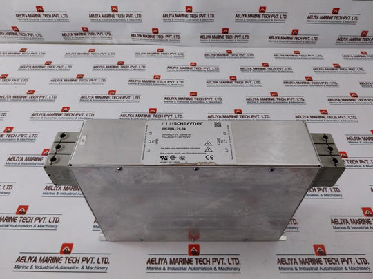 Schaffner Fn258L-75-34 Power Line Filter Stb 25, 600V