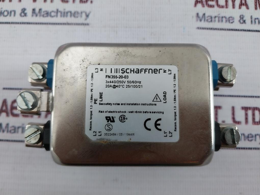 Schaffner Fn355-20-03 Line Filter