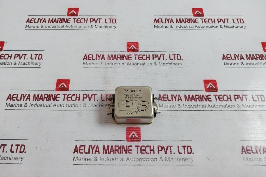 Schaffner Fn660-1/06 Power Line Filter 110/250V-/50/60Hz/Hpf 92 37 F