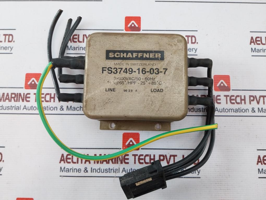 Schaffner Fs3749-16-03-7 Line Filter 3X600Vac/50-60Hz