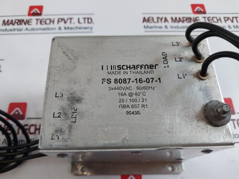 Schaffner Fs 8087-16-07-1 In-line Filter 16A 50/60Hz