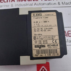 Schiele Ebs Timetron Flashing Relay Ac 110-240V 24V 50/60Hz Vde 0435