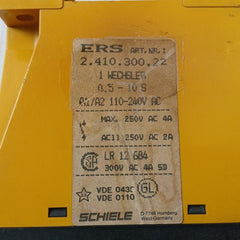 Time Delay Relay 0.5-10 Sec Schiele Industriewerke Ers 2.410.300.22
