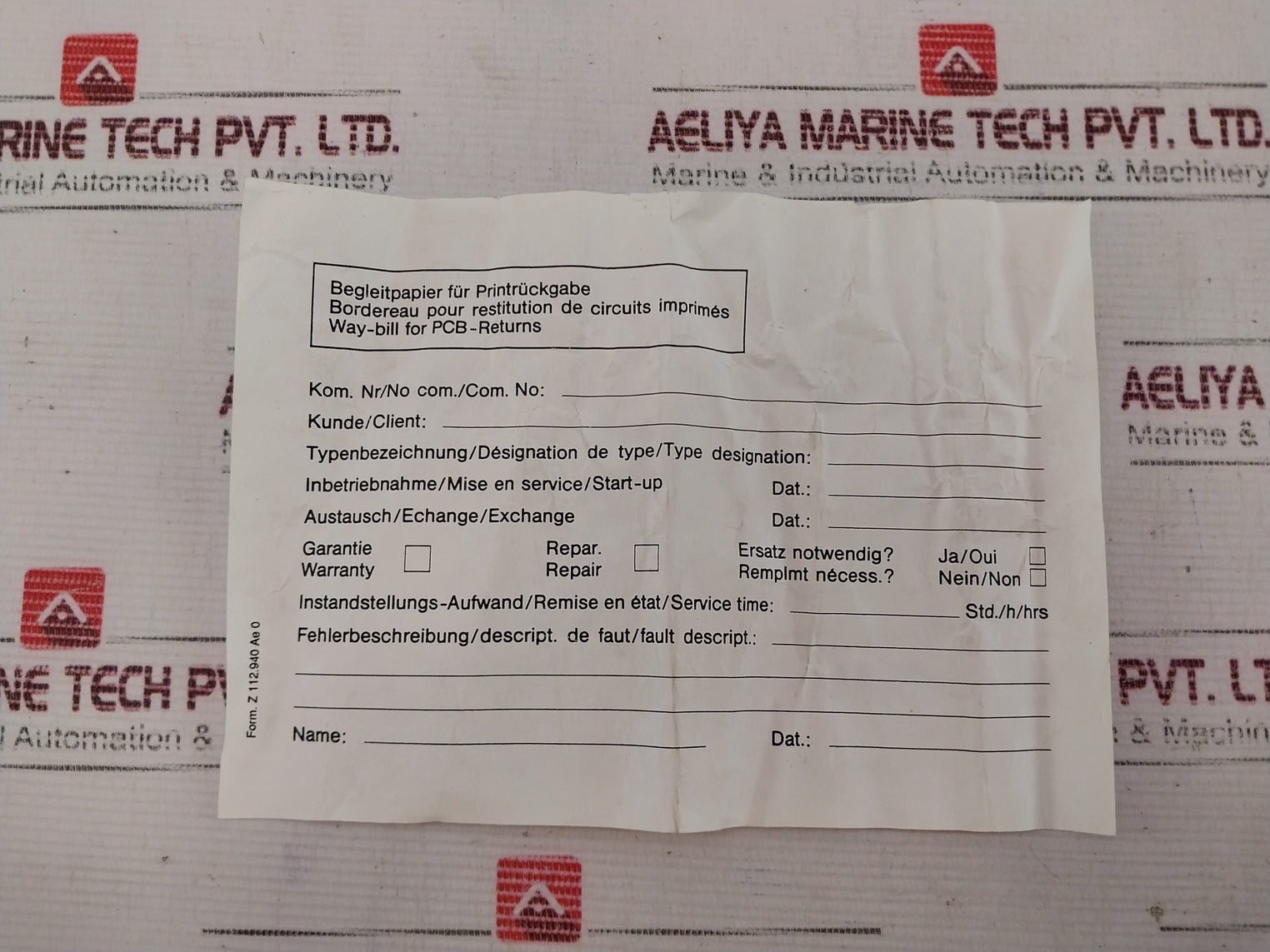 Schindler Aex 81.Mb Printed Circuit Board 444245