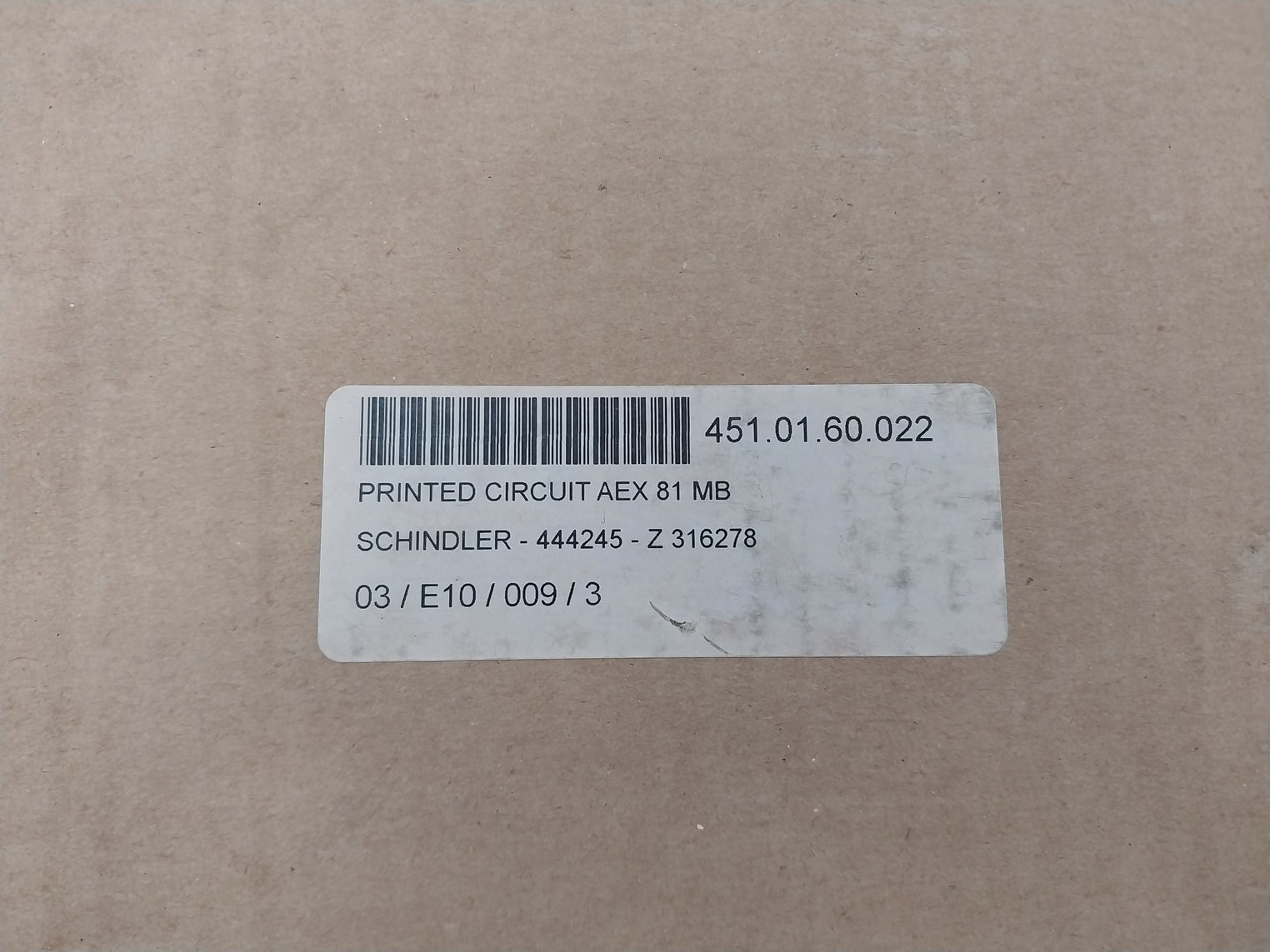 Schindler Aex 81.Mb Printed Circuit Board 444245