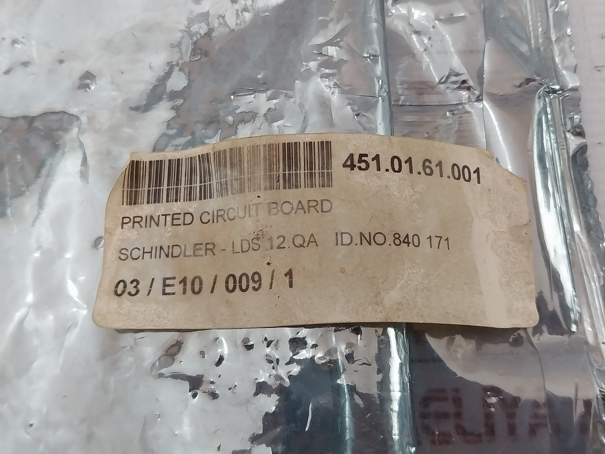 Schindler Lds12.Qa Printed Circuit Board Y866B2220