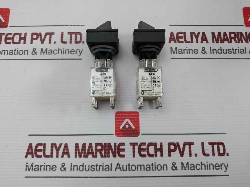 Schlegel At2 Contact Block &amp; Selector Switch Assy Iec 947-5-1 250 V