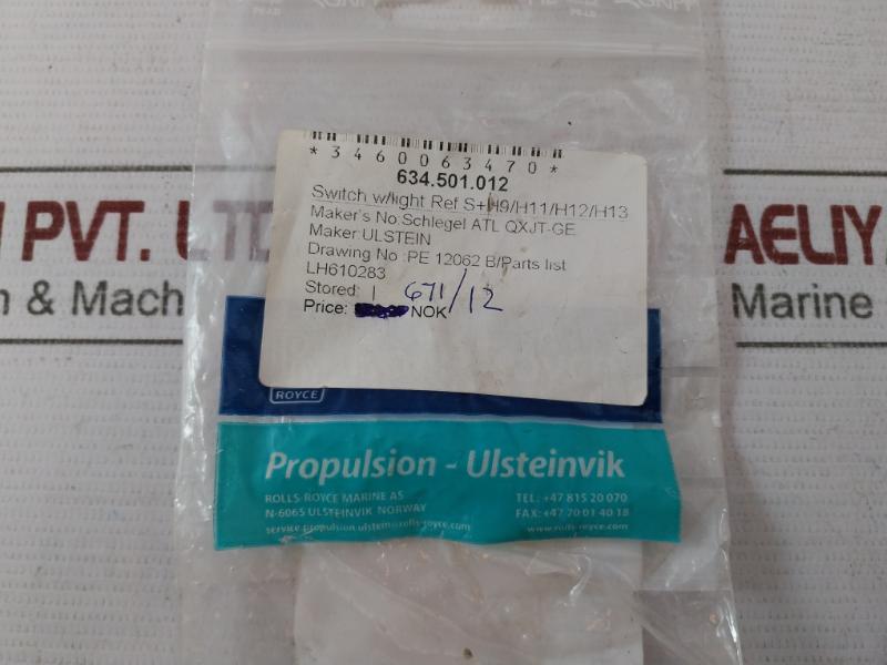 Schlegel Atl Qxjt-ge Ulstein Propulsion - Ulsteinvik Marine Switch With Light