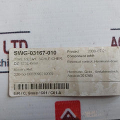 Schleicher Dz 12-sl Time Relay 0-6 Min