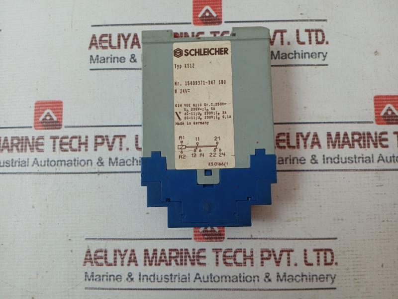 Schleicher Ks12 Time Delay Relay 15409371-347 100 24V Ks0166/1 230V 5A