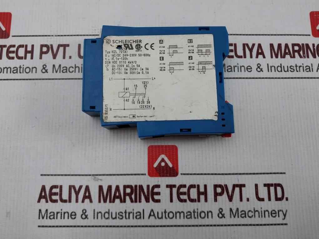 Schleicher Kzl 72(a) Time Relay 230v Ac Mode A 50-60hz