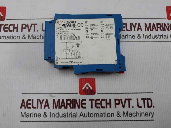 Schleicher Kzl 72(a) Time Relay 230v Ac Mode A 50-60hz
