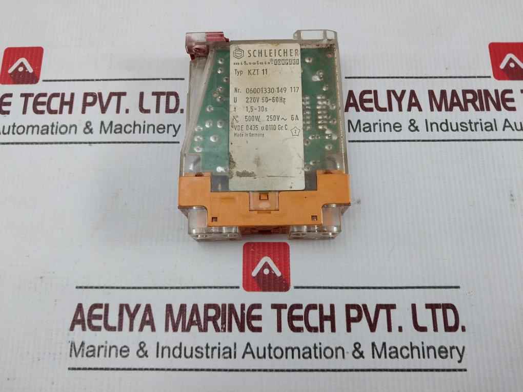 Schleicher Kzt 11 Industrial Time Relay 220v 50/60hz 1.5–30s 6a