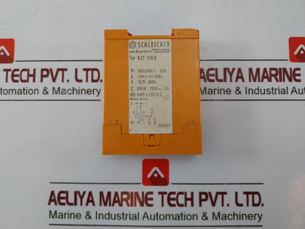 Schleicher Kzt 710 K Timer Relay 606548/1 036 500W 250V 6A Ks0194/2