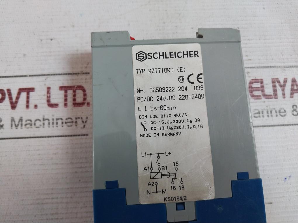 Schleicher Kzt710Kd (E) Multifunction Timer Relay 06509222 204 038