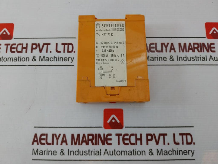 Schleicher Kzt 71 K Time Delay Relay 06000772-368 040 24V 50-60Hz Ks0080/2
