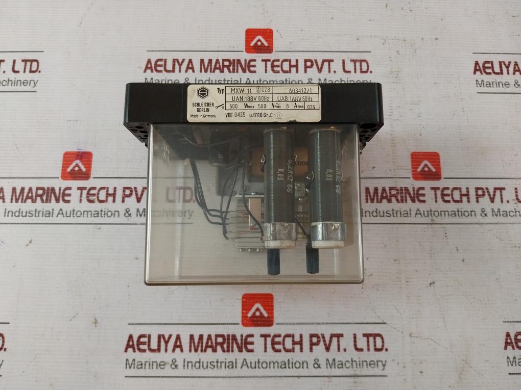 Schleicher Mxw 11 Industrial Relay 188V 60Hz 500V Max Vde 0435
