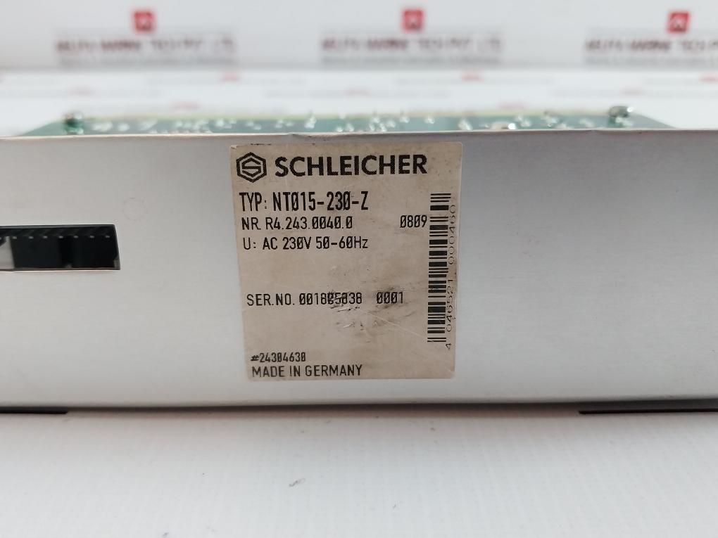 Schleicher Nt015-230-z Power Supply Unit Ac 230V 50-60 Hz 94V-0