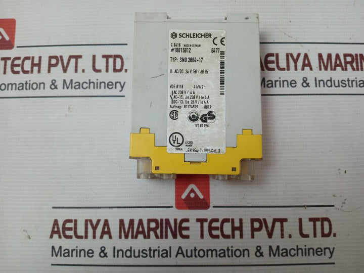 Schleicher Sno 2004-17 Safety Relay Ac/Dc 24V, 50-60Hz