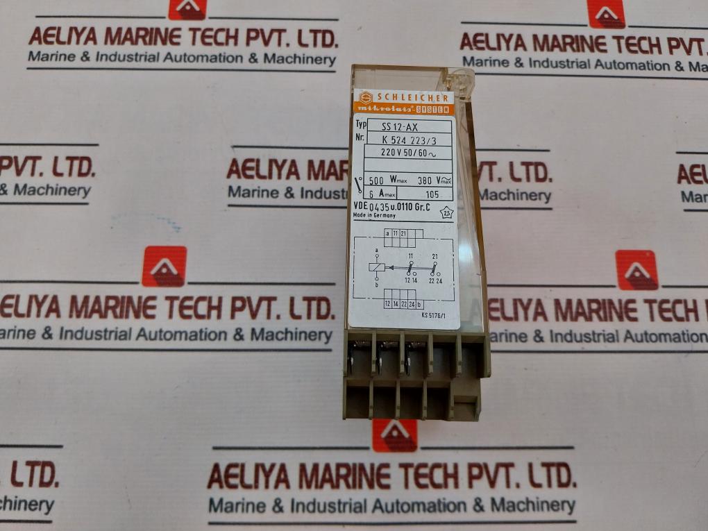 Schleicher Ss 12-ax Electronic Interval Time Relay 220V 50/60Hz