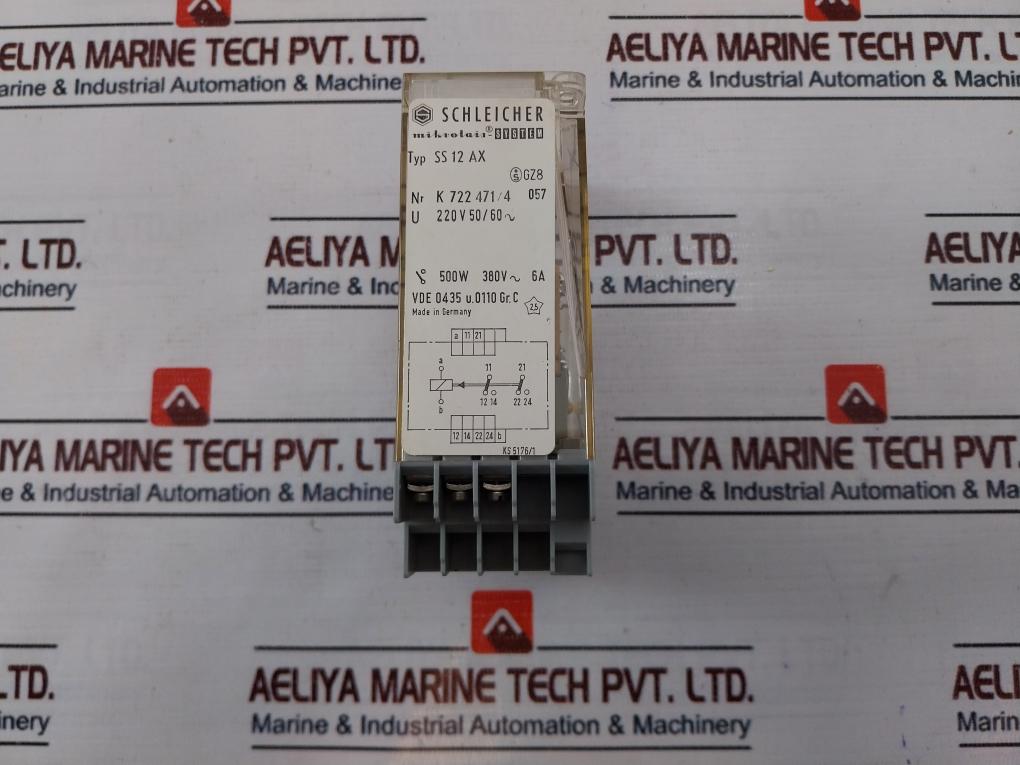 Schleicher Ss 12 Ax Electronic Interval Time Relay K 722 471/4 220V 50/60~