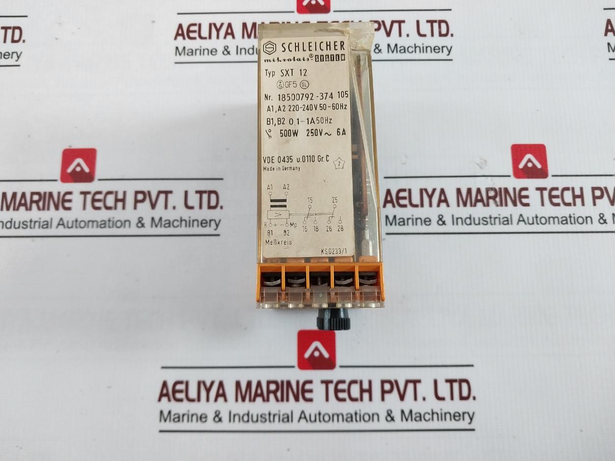 Schleicher Sxt 12 Current Measuring Relay A1 A2 220-240V 50-60Hz 500W 250V- 6A