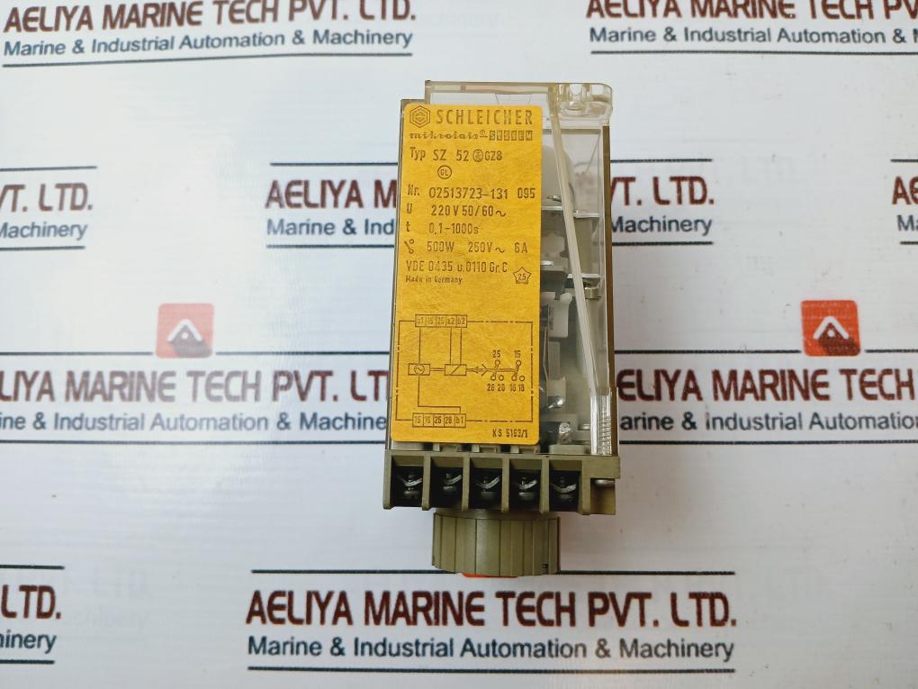 Schleicher Sz 52 Timer Relay 0,1-1000S 50/60Hz