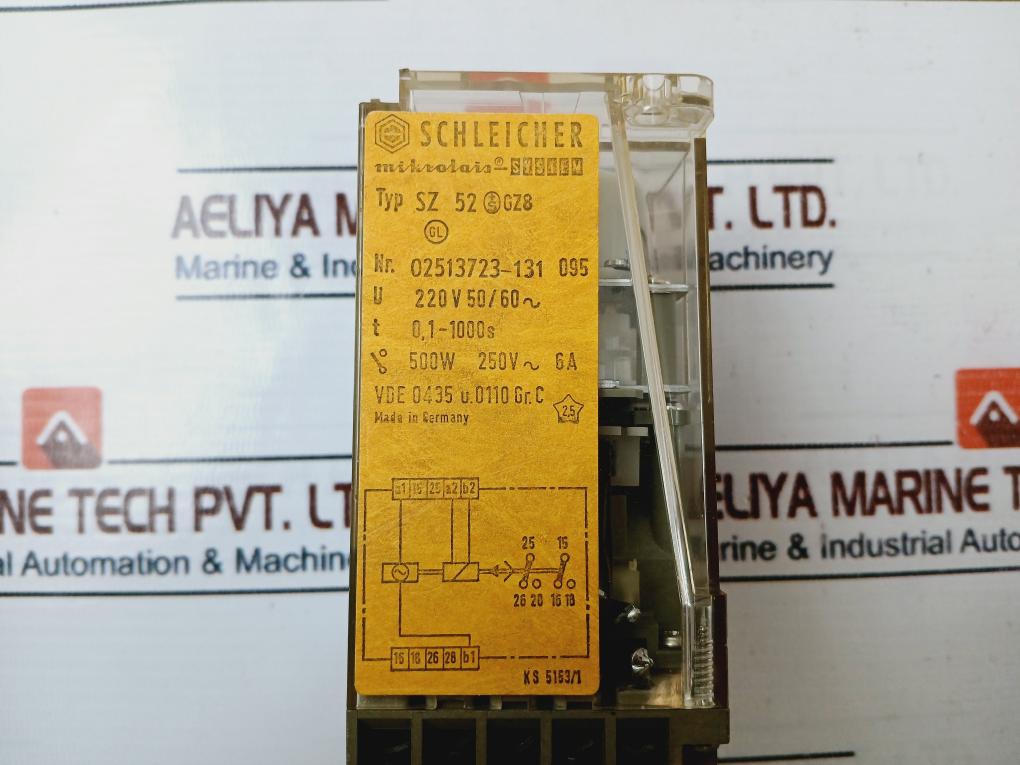 Schleicher Sz 52 Timer Relay 0,1-1000S 50/60Hz