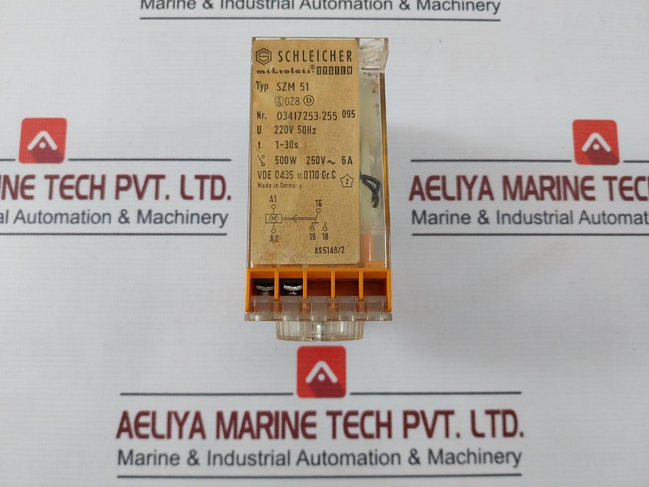 Schleicher Szm 51 Electromechanical Time Relay 1-30S 220V 50Hz 500W 250V 6A
