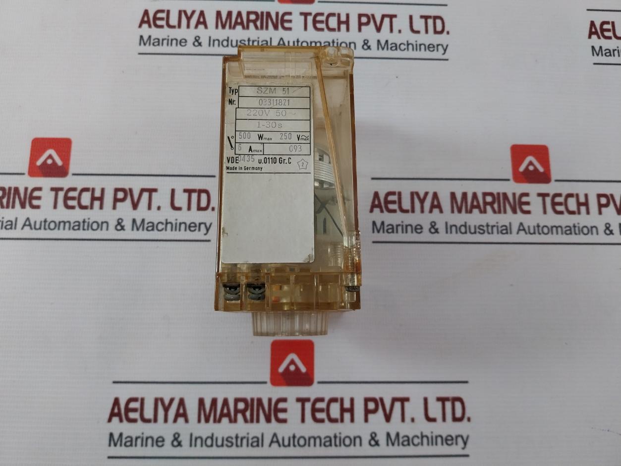 Schleicher Szm 51 Time Relay 220V 1-30S 500Wmax Vde 0435 U.0110 Gr.C