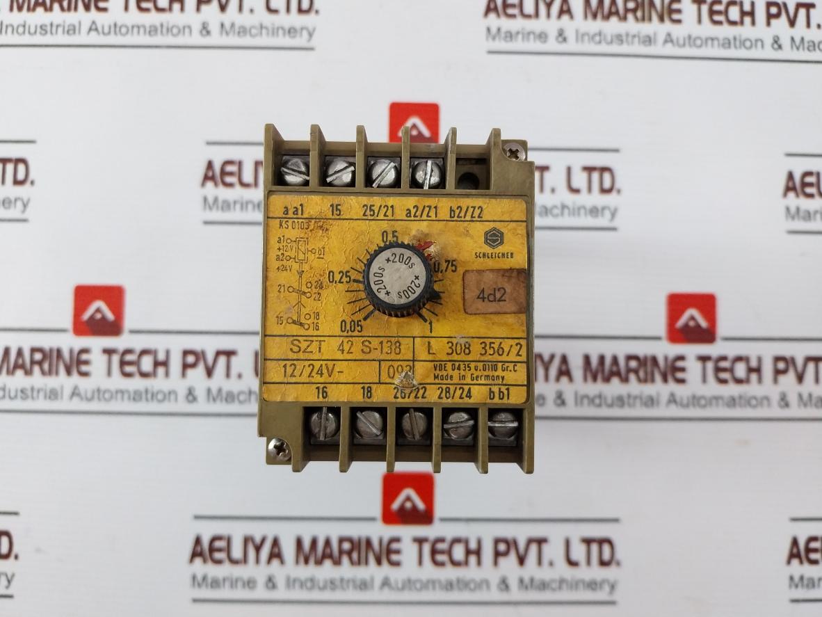 Schleicher Szt 42 S-138 Time Delay Relay 12/24V Kl 221-170/A