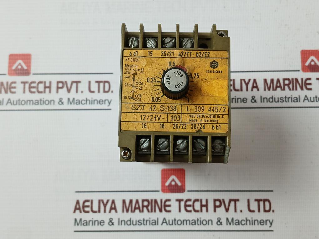 Schleicher Szt 42 S-138 Time Delay Relay L 309 445/2 12/24V- 103 Ks 0103