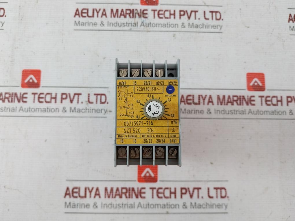 Schleicher Szt 520 Time Delay Relay 220V 40-60 Ks 012172 G/250