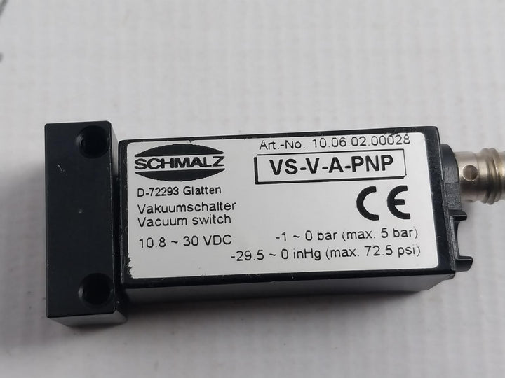 Schmalz Vs-v-a-pnp Vacuum Pressure Limit Switch Kit 10.8-30 Vdc 10060200028